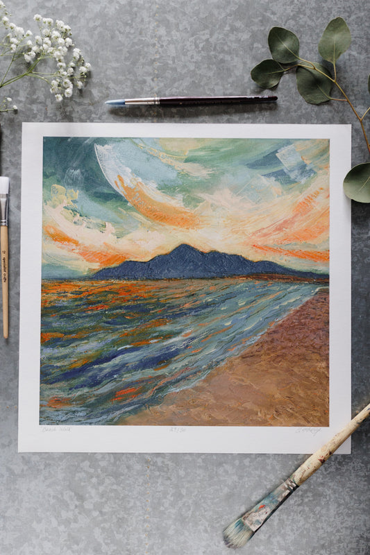 'Beach Walk', Limited Edition Fine Art Giclee Print